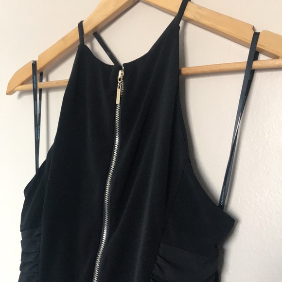 Marciano Black Front Cross Crop Top High Neck Size Medium - Picture 6 of 11